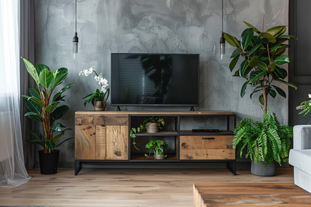 Industriálny TV stolík.