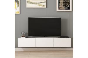 LASER závesný TV stolík, biela