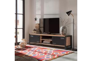 CARD TV stolík na nožičkách, borovica/čierna