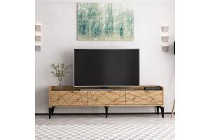 DORO TV stolik na nozickach dub Artisan antracit