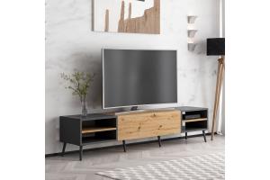 STREAM TV stolík na nožičkách, dub Artisan / antracit