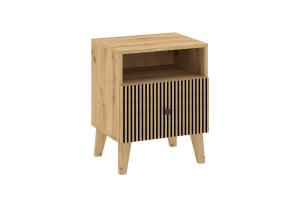 VENEZA nočný stolík 1S, dub Artisan / čierna