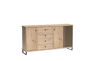 CAROLYN 20 široká komoda na nožičkách, dub artisan