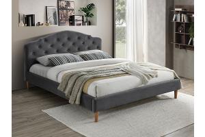 CHULLIA VELVET manželská posteľ 160 x 200, šedá