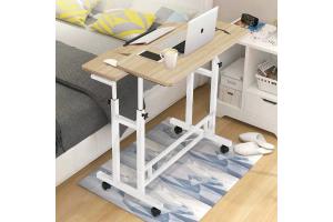 COMPACT príručný PC stolík, biela/dub Sonoma