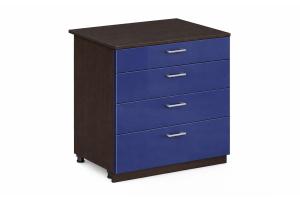 VALENCIA 80 dolná s 4 zásuvkami, král. modrá lesk, kor. wenge
