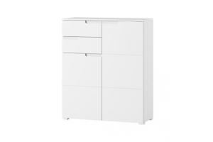 CELENE komoda 7 biela/biely lesk