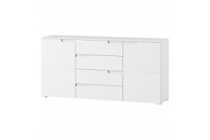 CELENE komoda 8 biela/biely lesk