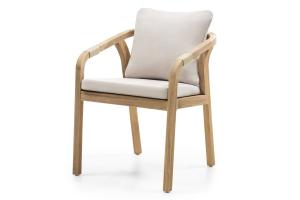 ERICE pohodlná záhradná stolička, teak/béžová