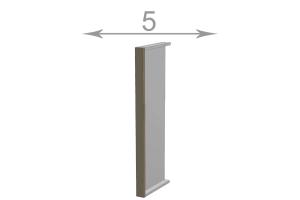 horný vysoký pilaster š.5, v.92, Horizon WP592, grafit / orech tmavý