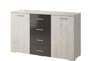 LILIAN NEW kombinovaná komoda, antracit/light artwood