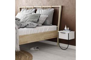 loftove industrialne nocny stolik biela LORN