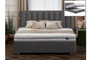 RAMMONA VELVET manželská posteľ 160 x 200, šedá