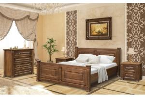 LUXURY drevená posteľ 160 cm, orech