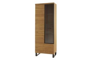 MAGNOLIA 10 vysoká vitrína, dub rustikal/čierna