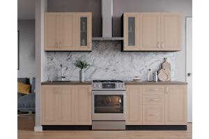 RIZAM 200 vintage kuchynská linka MDF, cappuccino/wenge