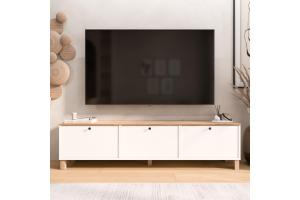 SMART TV stolík na nožičkách 3D, biela