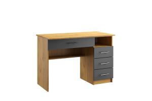 KANTOR KIT písací stôl N01, antracit / dub Apalačský, pravý