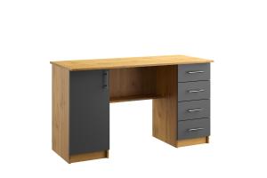 KANTOR KIT písací stôl N03, antracit / dub Apalačský, pravý