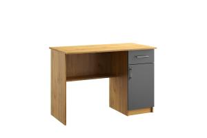 KANTOR KIT písací stôl N05, antracit / dub Apalačský, pravý