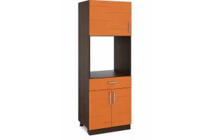 TEKNO 60 vysoká na v.t. s 1 zásuvkou, oranž metalic, kor. wenge